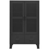  Industrijski sanduk za pohranu crni 70 x 40 x 115 cm metalni | Eponuda.ba