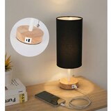  Brilagi - Stona lampa sa USB portom TABLON 1xE27/25W/230V hrast/bela/crna | Eponuda.com