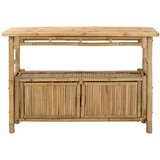  Konzolna stolica s policom Prirodna 110 x 35 x 75 cm Bambus | shoptok.hr