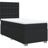  s oprugama i madracem crni 90x190 cm od umjetne kože | shoptok.hr