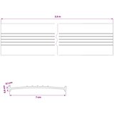  Brtva za garažna vrata Crna 70 x 6 mm 3,5 m PVC | shoptok.hr