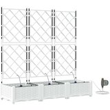  Vrtna saksija 3 pcs Bijeli 120 x 40 x 126 cm Plastika | shoptok.hr