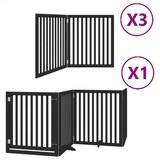 vidaXL Vrata za pse s vratašcima 10 panela sklopiva 800 cm drvo topole | shoptok.hr