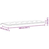  Jastuci za vrtnu klupu 2 kom bež 200x50x7 cm tkanine | shoptok.hr