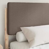 vidaXL Posteljni okvir z oblazinjenim vzglavjem Taupe 140 x 200 cm, (5000101507) | Shoptok.si