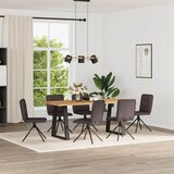 Furnova Jedilni stoli 6 kosov temno rjavo blago, (21929434) | Shoptok.si