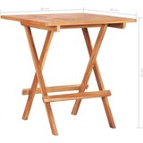 vidaXL 3-dijelni bistro set od tikovine s crvenim kariranim jastucima | shoptok.hr