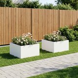  Vrtna saksija 2 kom. Bijela 100 x 100 x 40 cm Čelična vrata | shoptok.hr
