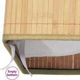  Košara za rublje od bambusa s 2 odjeljka 100 L | shoptok.hr