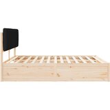  Krevetni okvir s tapiciranim uzglavljem Crna 180 x 200 cm | shoptok.hr