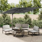 The Living Store Vrtni senčnik z aluminijastim drogom antracit 400x300 cm - Vrtni Senčnik, (21750239) | Shoptok.si