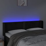  LED uzglavlje crno 147x16x78/88 cm baršunasto | Eponuda.com