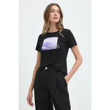 Armani_Exchange Bombažna kratka majica ženska, črna barva, 3DYT55 YJ3RZ