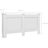 vidaXL Pokrovi za radiatorje 2 kosa beli 152x19x81,5 cm mediapan | Shoptok.si