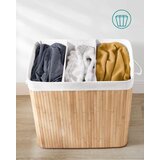  Trokomorna Košara za Rublje od Bambusa - Natural | shoptok.hr