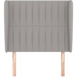  Uzglavlje s ušima svjetlosivo 83 x 23 x 118/128 cm od tkanine | shoptok.hr
