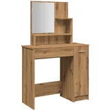 vidaXL Toaletna mizica z ogledalom artisan hrast 74,5x40x141 cm, (21832797)