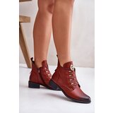 Kesi Low ankle boots insulated with a zipper and brown decoration Nevalia | Shoptok.si