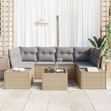 vidaXL 7-dijelni vrtni sofa set s jastučićima bež poliratan | shoptok.hr