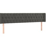 The Living Store vzglavje z ušesi temno sivo 183x16x78/88 cm žamet - vzglavje, (21418677) | Shoptok.si