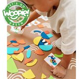 Woopie Green drvena Montessori slagalica, 40 uzoraka za preslagivanje, 55 kom. | shoptok.hr