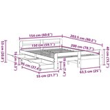 vidaXL Posteljni okvir brez vzmetnice 150x200 cm trdna borovina | Shoptok.si