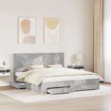  Konstrukcija postelje z vzglavjem Betonsko siva 180 x 200 cm, (5000103457) | Shoptok.si