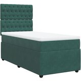 Maison Chic Box spring postelja - Vzmetna postelja z vzmetnico temno zelena 100x200 cm žamet SL23259, (21891343) | Shoptok.si