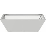  Vrtna saksija Srebrno 50 x 50 x 15 cm Cinkani čelik | shoptok.hr