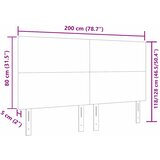  LED glava kreveta s LED trakama Krema 200 cm Kordura tekstil | shoptok.hr