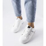 Gemre White sneakers adorned with rhinestones Xarles Cene