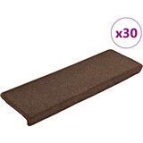 vidaXL Preproge za stopnice 30 kosov 65x21x4 cm rjava | Shoptok.si