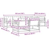  Set vanjskih sofa 7 kom. Bijela i crna | Eponuda.com