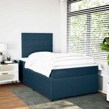 Box spring krevet s madracem tamnoplavi 120 x 200 cm baršunasti | shoptok.hr