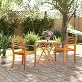 Sklopivi vrtni stol Ø70x75 cm od masivnog bagremovog drva | shoptok.hr