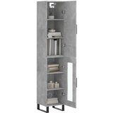  Visoka komoda siva betona 34 5x34x180 cm od konstruiranog drva | shoptok.hr