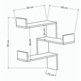  Ugaona zidna polica LUKSA 90x60 cm bela | Eponuda.com