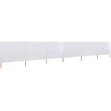  Vjetrobran sa 6 panela od tkanine 800 x 160 cm pješčano bijeli | shoptok.hr