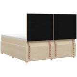  LED okvir za krevet s madracem Krem 180 x 200 cm Tkanina | shoptok.hr