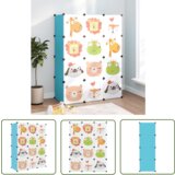 The Living Store Kockasta omarica za otroke z 12 kockami modra PP - Omarica Za Shranjevanje, (21744647) | Shoptok.si