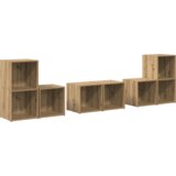 vidaXL Set TV stalka s policom s pohranom 6 pcs Konstruirano drvo | shoptok.hr