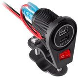 Peiying vtičnica za motor, vgradna, 2xUSB, 3,1A, 12/24V, CP-0675-1 | Shoptok.si