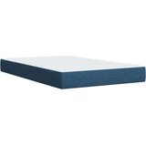 vidaXL Box spring postelja z vzmetnico moder 120x200 cm blago, (21273522) | Shoptok.si