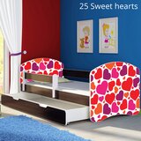  Otroška postelja ACMA z motivom, stranica wenge + predal 180x80 cm 25 Sweet hearts | Shoptok.si