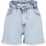 Trendyol Light Blue Elastic Waist Denim Shorts & Bermuda