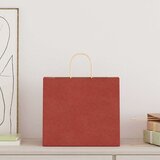  Papirnate vrećice 50 kom s ručkama crvene 32x22x28 cm | shoptok.hr