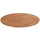 vidaXL Okrogla mizna plošča svetlo rjava Ø80x1,5 cm trdna hrastovina Cene