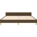  Posteljni okvir z vzglavjem temno rjav 140x200 cm blago, (20788586) | Shoptok.si