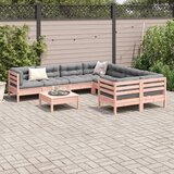  9-dijelni set vrtnih sofa s jastucima masivno drvo duglazije | Eponuda.ba
