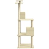  Penjalica za mačke sa stupovima za grebanje krem 141 cm | shoptok.hr